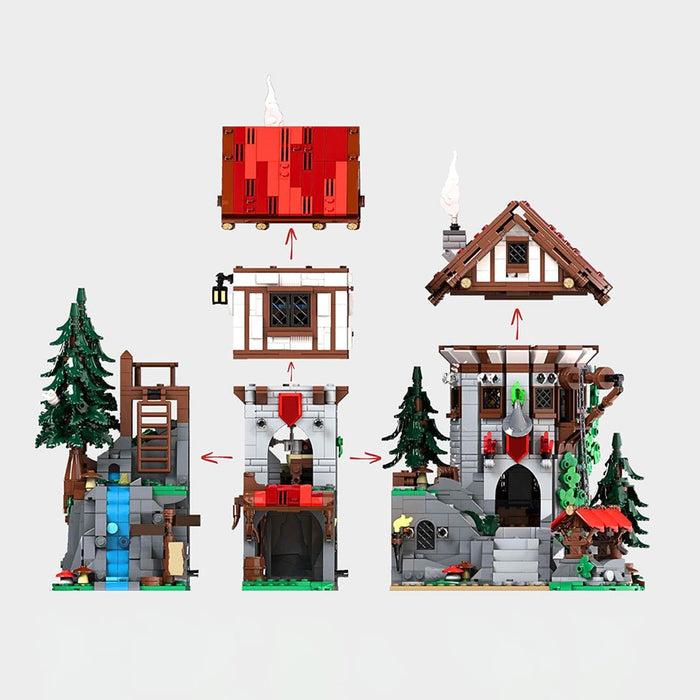 MOC - 225455 Crystal Keep Building Blocks - LesDiy -