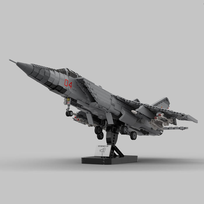 MOC - 225531 1:35 Scale MiG - 31 Foxhound Building Blocks - LesDiy - Building Blocks -