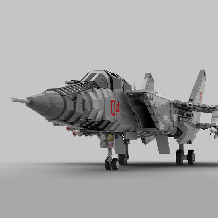 MOC - 225531 1:35 Scale MiG - 31 Foxhound Building Blocks - LesDiy - Building Blocks -
