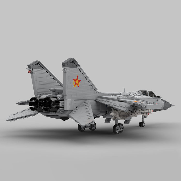 MOC - 225531 1:35 Scale MiG - 31 Foxhound Building Blocks - LesDiy - Building Blocks -