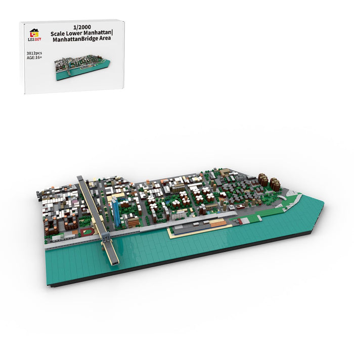 MOC - 225884 1/2000 Scale Lower Manhattan - Bridge Area Building Blocks - LesDiy - Building Blocks -