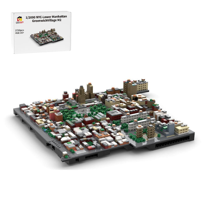 MOC - 225884 1/2000 Scale Lower Manhattan - GreenwichVillage Module 2 Building Blocks - LesDiy - Building Blocks -