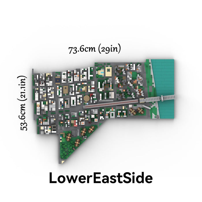 MOC - 225884 1/2000 Scale Lower Manhattan - LowerEastSide Module 1 Building Blocks - LesDiy - Building Blocks -