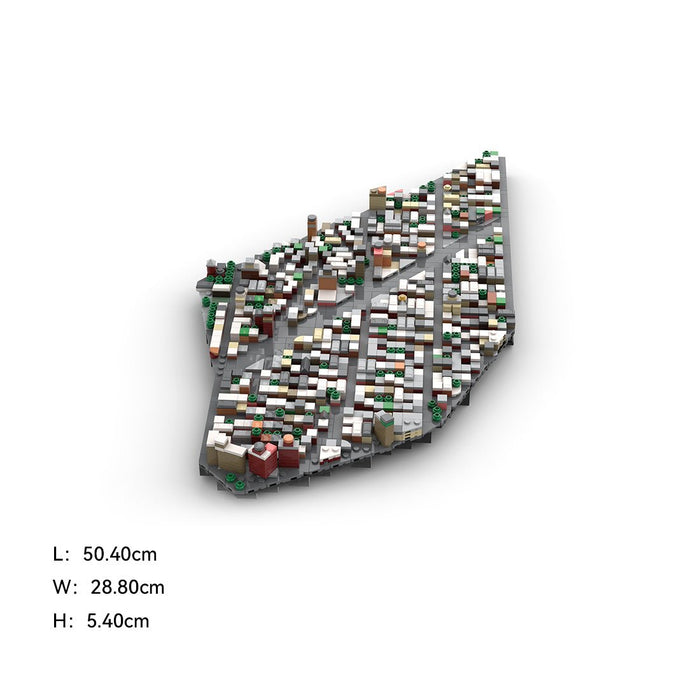 MOC - 225884 1/2000 Scale Lower Manhattan - WestVillage Module 2 Building Blocks - LesDiy - Building Blocks -