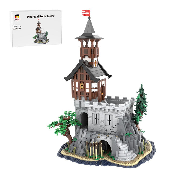 MOC-227229 Medieval Rock Tower Building Blocks-LesDiy-Building Blocks-