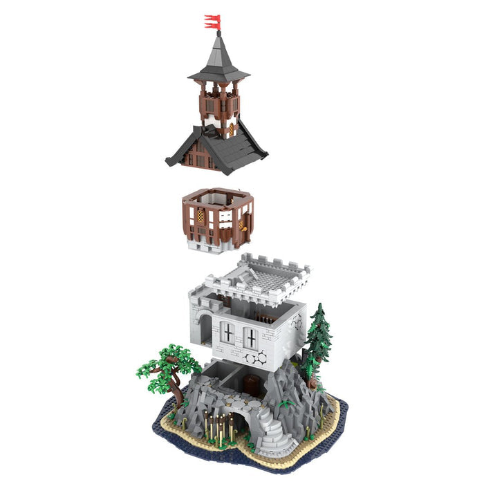 MOC-227229 Medieval Rock Tower Building Blocks-LesDiy-Building Blocks-
