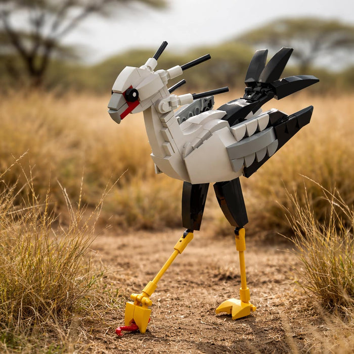 MOC - 227312 African Savanna Crested Bird Building Blocks - LesDiy - Building Blocks -