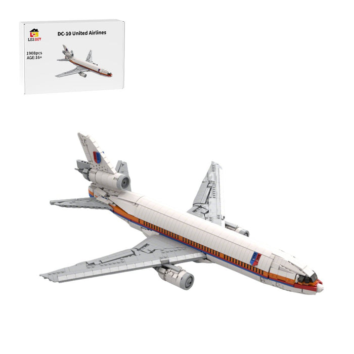 MOC - 228395 DC - 10 United Airlines Building Blocks - LesDiy - Building Blocks -