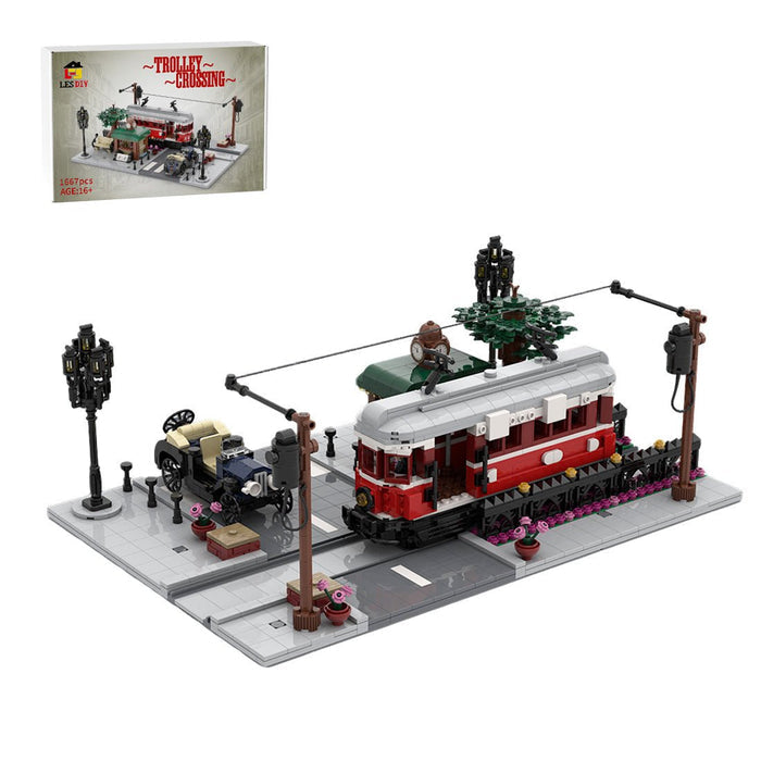 MOC - 229331 Trolley Crossing building Blocks - LesDiy -