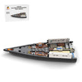 MOC - 230069 1/38 Scale Ultra MEGA Yacht - Part 1 Module 2 Deck 1 Bow Building Blocks - LesDiy - Building Blocks -
