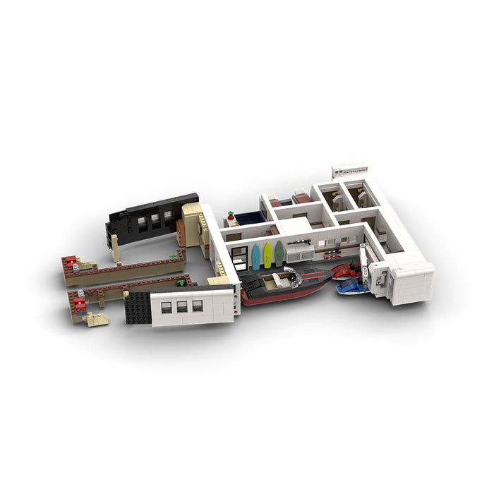 MOC - 230069 1/38 Scale Ultra MEGA Yacht - Part 1 Module 3 Deck 1 Bow Building Blocks - LesDiy - Building Blocks -
