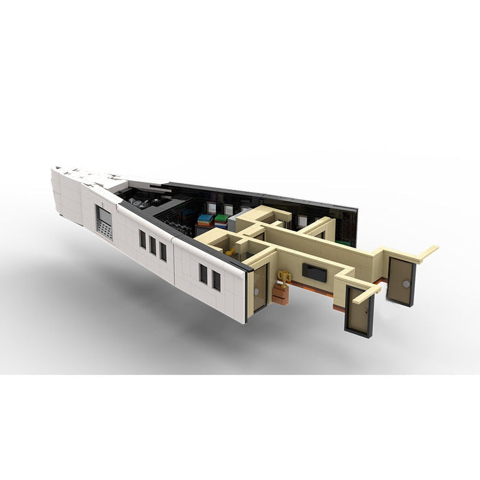 MOC - 230069 1/38 Scale Ultra MEGA Yacht - Part 1 Module 4 Deck 1 Bow Building Blocks - LesDiy - Building Blocks -