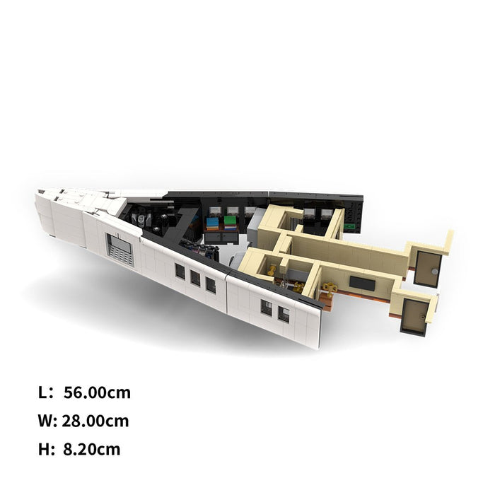 MOC - 230069 1/38 Scale Ultra MEGA Yacht - Part 1 Module 4 Deck 1 Bow Building Blocks - LesDiy - Building Blocks -