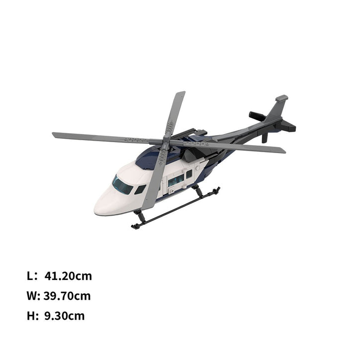 MOC - 230069 1/38 Scale Ultra MEGA Yacht - Part 12 Module 19 Helicopter Building Blocks - LesDiy - Building Blocks -
