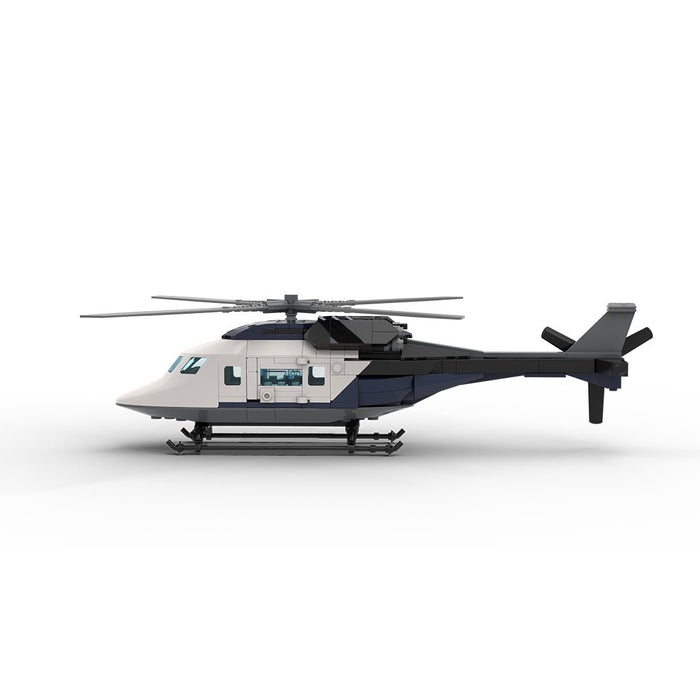 MOC - 230069 1/38 Scale Ultra MEGA Yacht - Part 12 Module 19 Helicopter Building Blocks - LesDiy - Building Blocks -