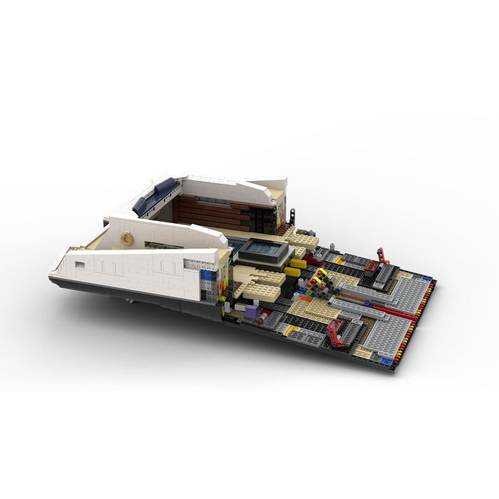 MOC - 230069 1/38 Scale Ultra MEGA Yacht - Part 2 Module 6 Deck 1 Stern Building Blocks - LesDiy - Building Blocks -