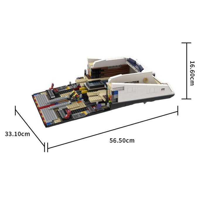 MOC - 230069 1/38 Scale Ultra MEGA Yacht - Part 2 Module 6 Deck 1 Stern Building Blocks - LesDiy - Building Blocks -