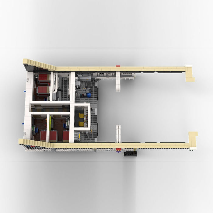 MOC - 230069 1/38 Scale Ultra MEGA Yacht - Part 2 Module 8 Deck 1 Stern Building Blocks - LesDiy - Building Blocks -
