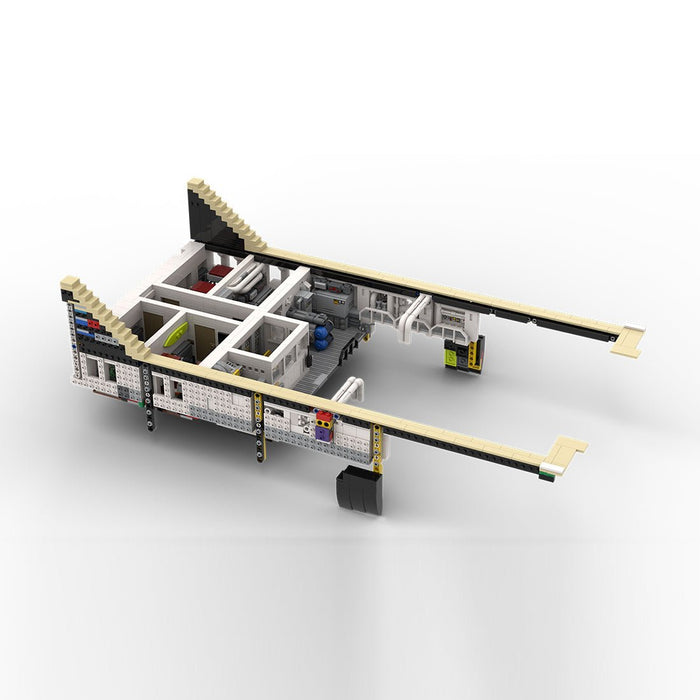 MOC - 230069 1/38 Scale Ultra MEGA Yacht - Part 2 Module 8 Deck 1 Stern Building Blocks - LesDiy - Building Blocks -
