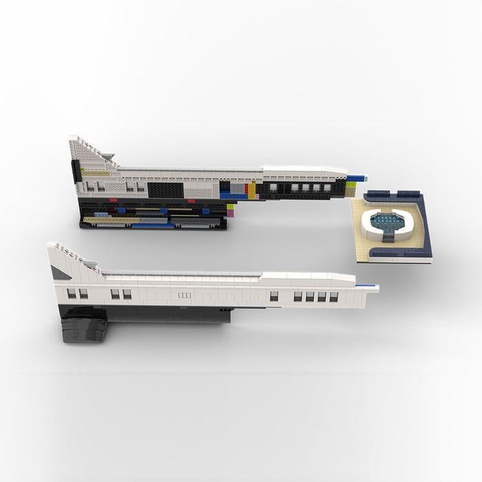 MOC - 230069 1/38 Scale Ultra MEGA Yacht - Part 2 Module 9 Deck 1 Stern Building Blocks - LesDiy - Building Blocks -