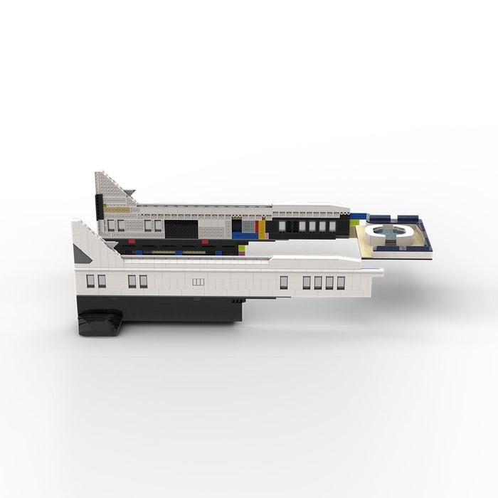 MOC - 230069 1/38 Scale Ultra MEGA Yacht - Part 2 Module 9 Deck 1 Stern Building Blocks - LesDiy - Building Blocks -