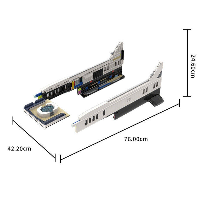 MOC - 230069 1/38 Scale Ultra MEGA Yacht - Part 2 Module 9 Deck 1 Stern Building Blocks - LesDiy - Building Blocks -