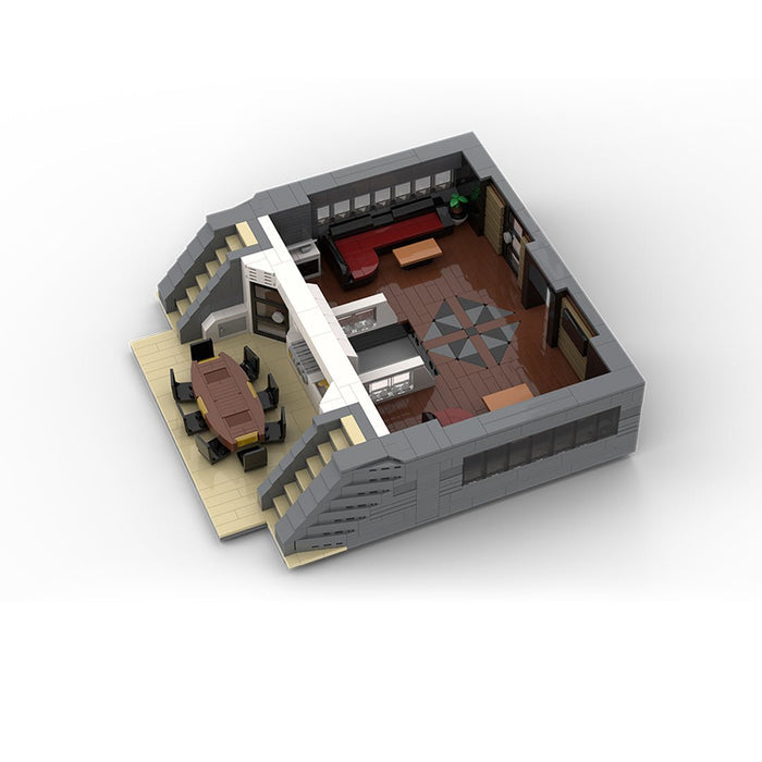 MOC - 230069 1/38 Scale Ultra MEGA Yacht - Part 3 Module 10 Deck 2 Stern 1 Building Blocks - LesDiy - Building Blocks -