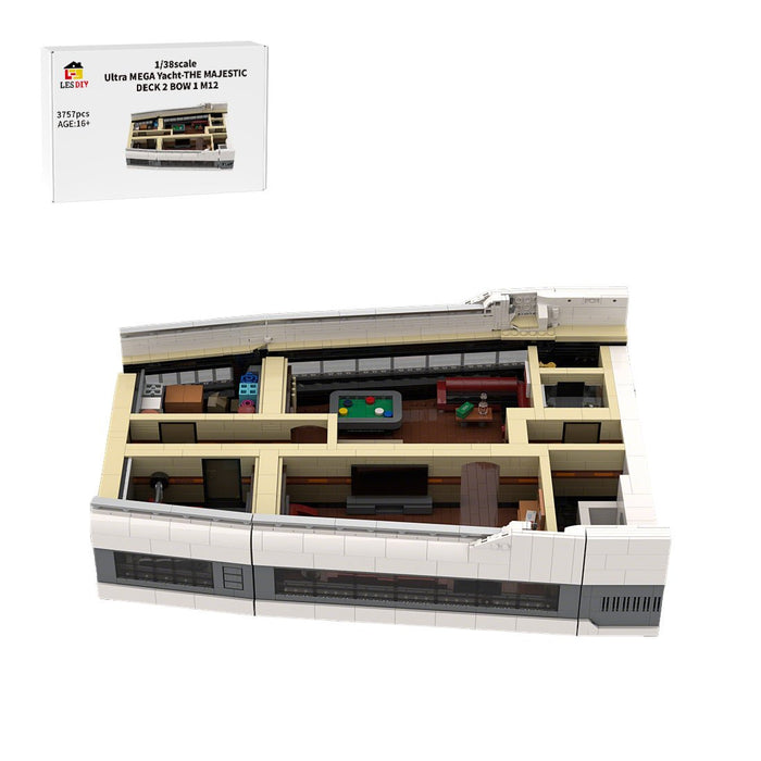 MOC - 230069 1/38 Scale Ultra MEGA Yacht - Part 5 Module 12 Deck 2 Bow 1 Building Blocks - LesDiy - Building Blocks -