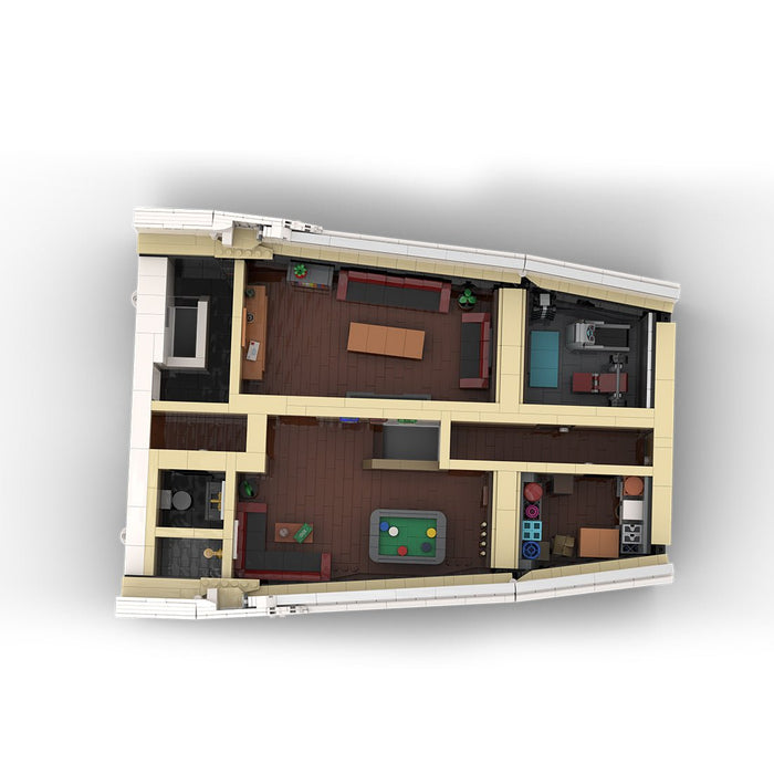 MOC - 230069 1/38 Scale Ultra MEGA Yacht - Part 5 Module 12 Deck 2 Bow 1 Building Blocks - LesDiy - Building Blocks -