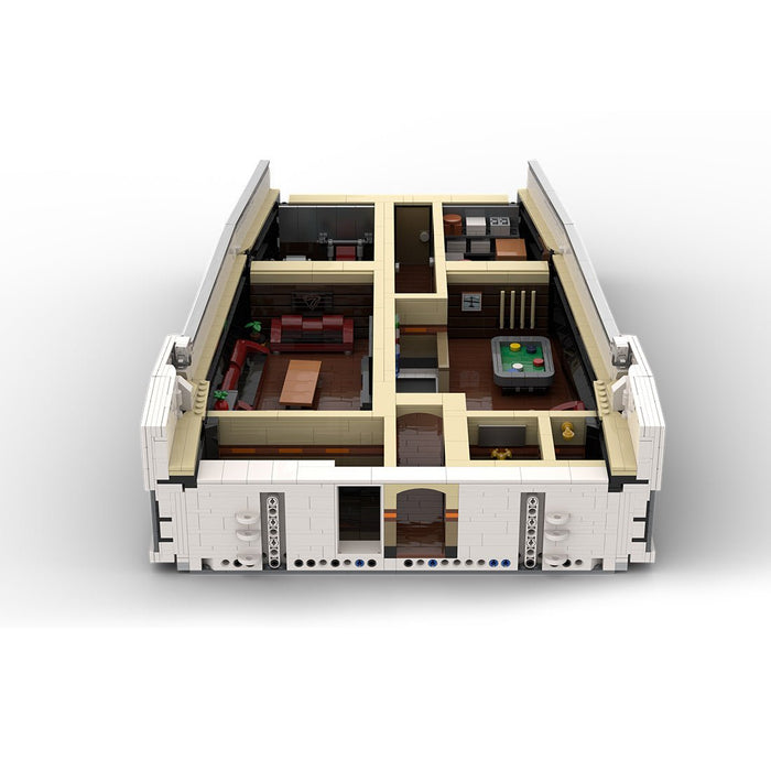 MOC - 230069 1/38 Scale Ultra MEGA Yacht - Part 5 Module 12 Deck 2 Bow 1 Building Blocks - LesDiy - Building Blocks -