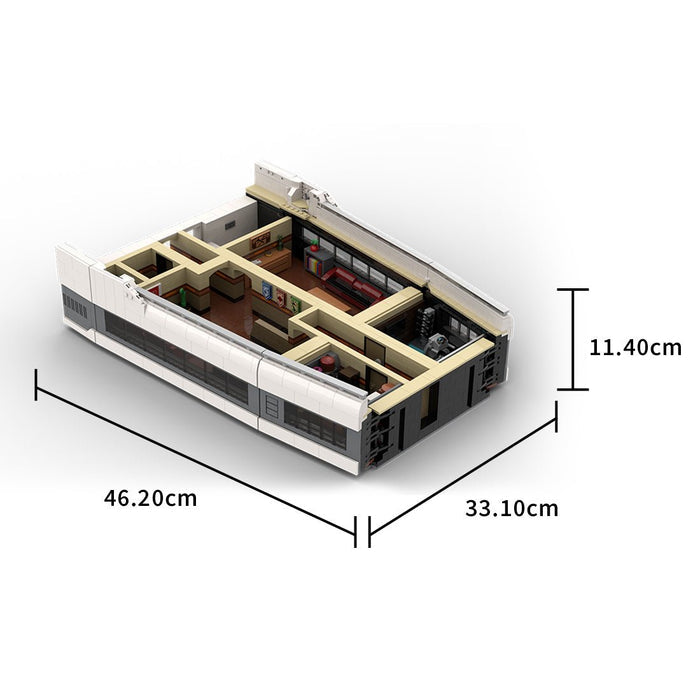 MOC - 230069 1/38 Scale Ultra MEGA Yacht - Part 5 Module 12 Deck 2 Bow 1 Building Blocks - LesDiy - Building Blocks -
