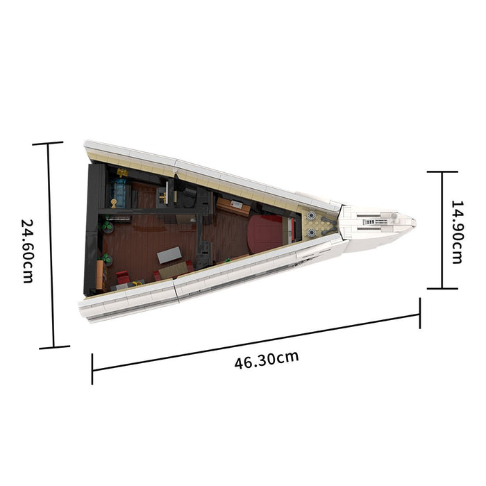 MOC - 230069 1/38 Scale Ultra MEGA Yacht - Part 6 Module 13 Deck 2 Bow 2 Building Blocks - LesDiy - Building Blocks -