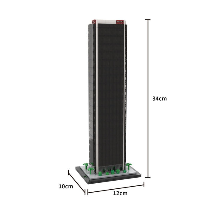 MOC - 231911 Aon Center Los Angeles - 1/800 Scale Building Blocks - LesDiy - Building Blocks -