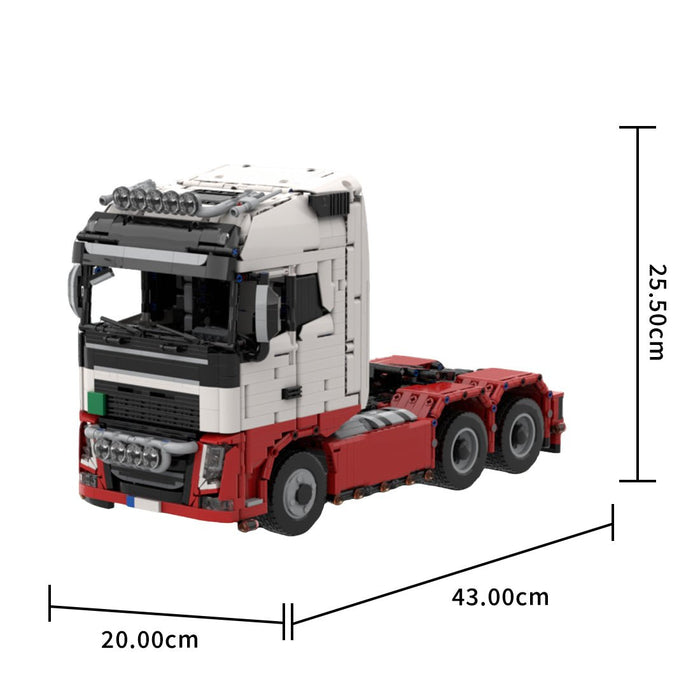MOC - 233522 1/17 Scale 4x6 Truck Building Blocks - LesDiy - Red White