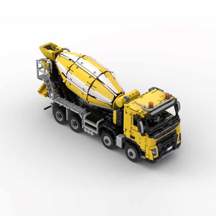 MOC - 234000 1/17 Scale 4x8 Cement Mixer Truck Building Blocks - LesDiy -