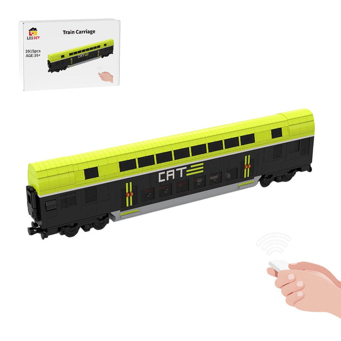MOC-235961 City Airport Train (CAT) Double-Decker Passenger Train Building Blocks-LesDiy-Locomotive-