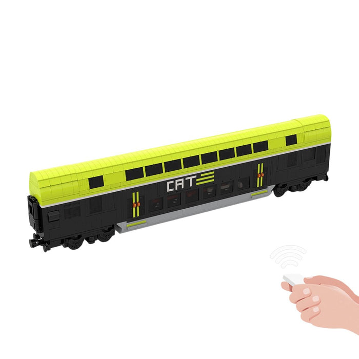 MOC-235961 City Airport Train (CAT) Double-Decker Passenger Train Building Blocks-LesDiy-Locomotive-