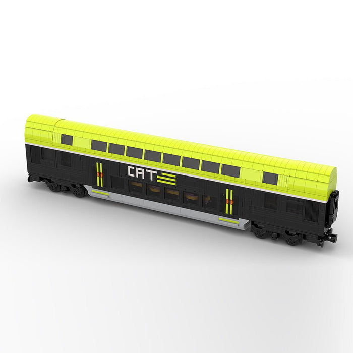 MOC-235961 City Airport Train (CAT) Double-Decker Passenger Train Building Blocks-LesDiy-Locomotive-