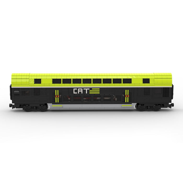 MOC-235961 City Airport Train (CAT) Double-Decker Passenger Train Building Blocks-LesDiy-Locomotive-