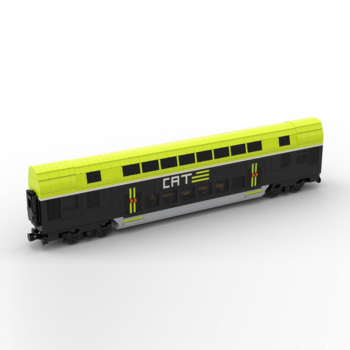 MOC-235961 City Airport Train (CAT) Double-Decker Passenger Train Building Blocks-LesDiy-Locomotive-
