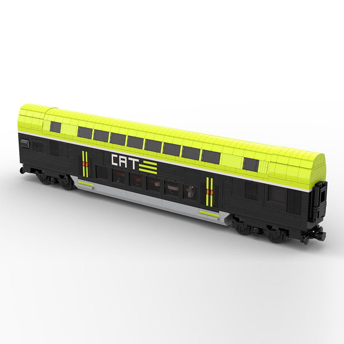 MOC-235961 City Airport Train (CAT) Double-Decker Passenger Train Building Blocks-LesDiy-Locomotive-