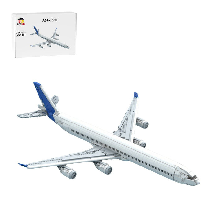 MOC - 236336 Airbus A340 - 600 Factory Livery Building Blocks - LesDiy - Building Blocks -