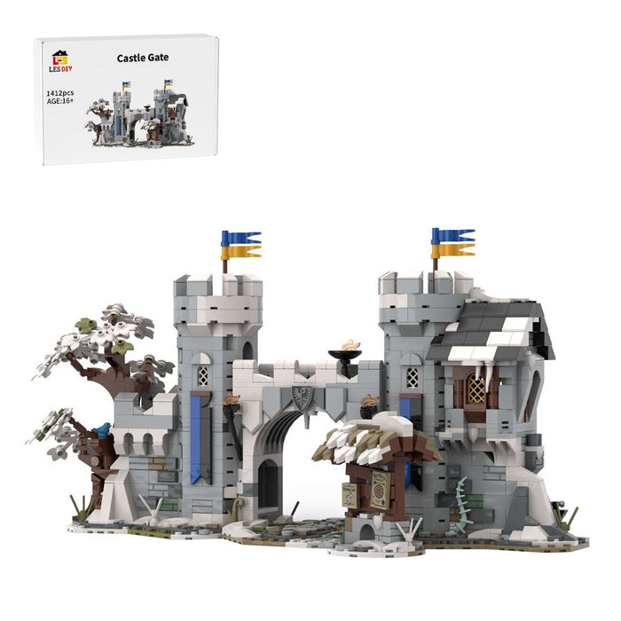 MOC - 237647 Medieval Twin Tower City Gate Building Blocks - LesDiy - Building Blocks -