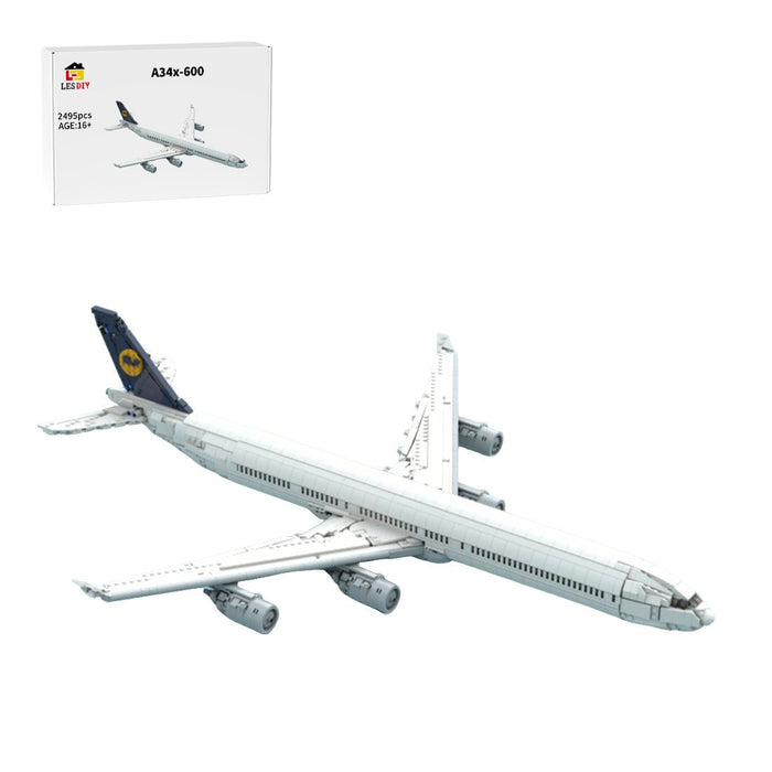 MOC - 237688 Lufthansa Airbus A340 - 600 Building Blocks - LesDiy - Building Blocks -