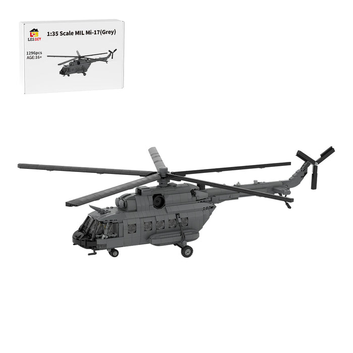 MOC - 239414 1/35 Scale MIL Mi - 17 Building Blocks - LesDiy - building blocks - Gray