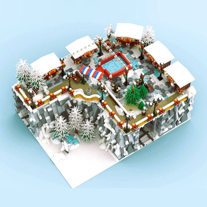 MOC-239640 Winter Village Christmas Market Building Blocks (Copy)-LesDiy -