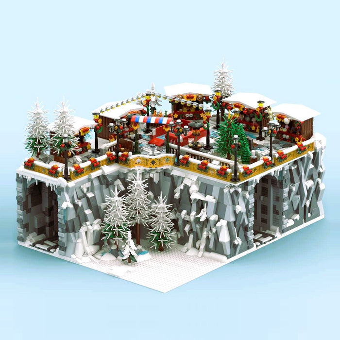 MOC-239640 Winter Village Christmas Market Building Blocks (Copy)-LesDiy -