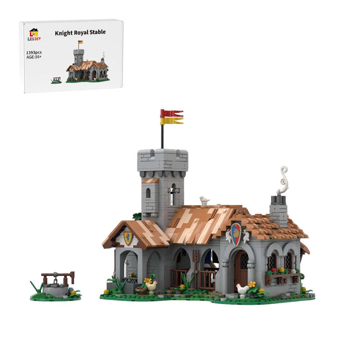 MOC - 241328 Lion Knight Royal Stable Building Blocks - LesDiy - Building Blocks -