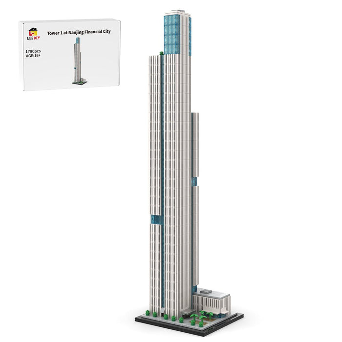 MOC - 241968 1:800 Scale Tower 1 at Nanjing Financial City Building Blocks - LesDiy - Building Blocks -