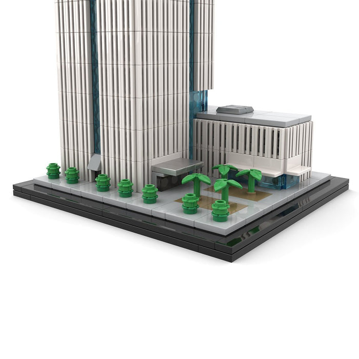 MOC - 241968 1:800 Scale Tower 1 at Nanjing Financial City Building Blocks - LesDiy - Building Blocks -